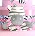 3 Tier Girls print Zebra Stripes Themed Pink Nappy Cake Baby gift basket - FAST DELIVERY!