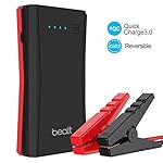 Beatit B10 Beatit Portable Emergency Car Jump Starter 500A Peak (Jusqu'À 3.5L De Gaz Ou 2.5 Moteurs Diesel) Banc De Puissance 10800Mah Avec Charge Rapide 3.0 Usb C/Type-C Port 3A Connecteur Réversible Chargeur De Batterie De Recharge Automatique Avec LED Light (B10)