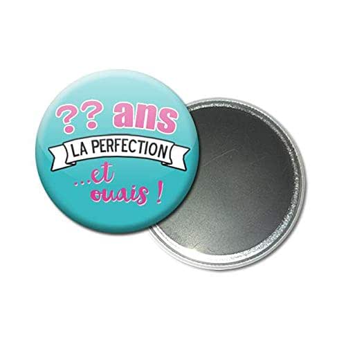 Idee Cadeau Age Personnalise Pour Anniversaire Homme Femme Ans La Perfection Et Ouais Magnet Aimant 5 6 Cm Magnets Produits Handmade