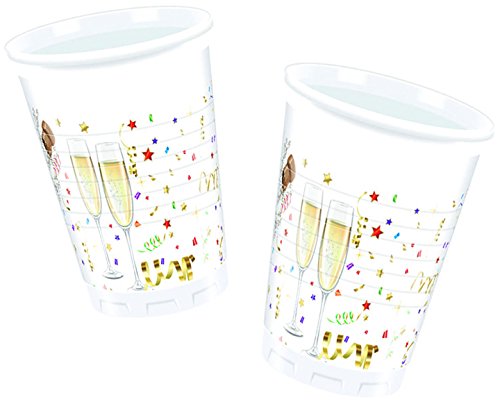 37-teiliges Partyset * JUBILÄUM * mit Teller + Becher + Servietten + Deko für Geburtstagsfeier Silvester Hochzeit Party Carpeta® // Champagner Luftschlangen Konfetti - 3