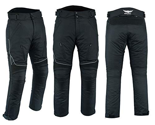 Sterling Sports® - Pantalones de carga para hombre, impermeables, para moto, moto, térmicos, color negro, cameo, gris, verde