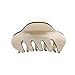 NALATI Korea Style Acrylic Hair Claw Ponytail Holder Solid Plain Hair Clip Barrettes Headpiece Hair Crab Clamp (Beige)