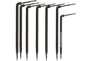 Suinga Lot de 50 bâtonnets de Riz par Goutte-à-Goutte. Piquet d'arrosage Pica Gota. 250 piquets Goutte à Goutte 2,6 litres par Heure, Noir