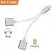 Produktbild Lightning Connector Audio Adapter für iPhone 7/7 Plus/8/8 Plus/X , Headphone Jack Adapter Lightning Adapter Unterstützung Music Control ,aufladen und anrufen Lightning Connector Audio und Ladekabel Splitter Adapter (Audio-Unterstützung + Laden zur selben Zeit&Kompatibel iOS 11)