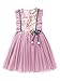 Produktbild Camilife Kinder Mädchen Tüllkleid Prinzessin Stickerei Tüll Kleid Partykleid Festlichkleid Süß und Lieblich - Violett-Rosa Größe 150