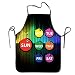 Produktbild fengxutongxue Sexy Plus Size Mon Tue Wed THD Fri Sat Sun Colorful Red Yellow Green Pink Apron for Baking Crafting Gardening Cooking Durable Easy Cleaning Creative Bib for Man and Woman Standar Size