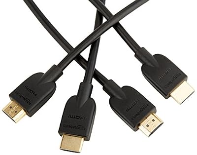 AmazonBasics Lot de 2 câbles HDMI 2.0 haut débit Compatible Ethernet / 3D / retour audio [Nouvelles normes] 1,8 m