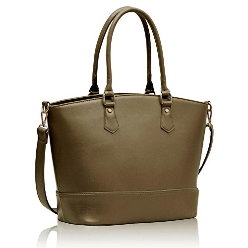 Frau Handtaschen Damen Groß Für Leinentrage Tasche Konstrukteur Imitat Leder Berühmtheit Stil Neu (C - Bräunen) C - Nude