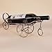 Produktbild JIUJIA Dreirad kontinentalen Mode Wein Racks Weinregal Eisenstiften, kreative Wohnaccessoires Geschenke, Bronze, 36 * 11 * 16cm