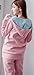 Bearsland Women's Sporty Cotton Maternity Nursing Nightgown Set Pink UK Size Large