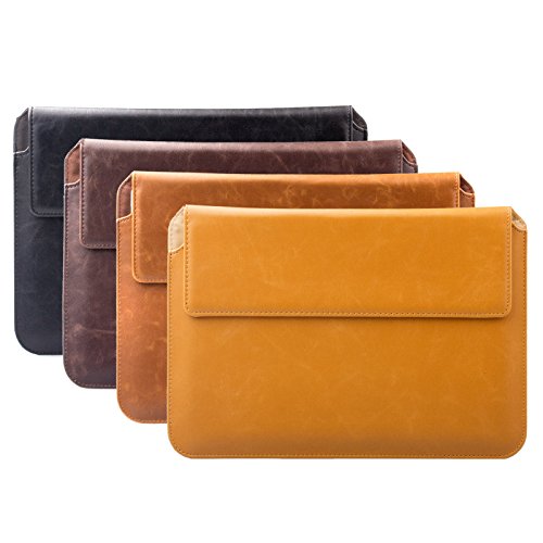 MacBook Pro 15“ Tasche | passend für 14.0 bis 15.6 Zoll Laptops | Buffalo Optik braun | iCues Piquante Etui | weitere Leder-Imitat – und Farbvarianten verfügbar | universelle Schutz-Hülle mit Geschenk-Box - 8