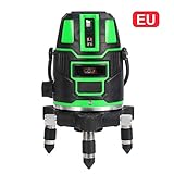 Jiguoor 360ºtripod rotatif Vert 5 Line Laser, niveau mise à niveau vertical horizontal auxiliaire Outil de mesure de niveau pour carrelage de fixation, dalles de sol de fixation, Rampe d'escalier