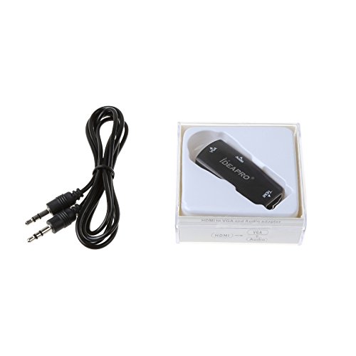 IDEAPRO HD 1080p HDMI-Buchse auf VGA-weibliche Konverter Adapter Dongle mit 3,5 mm Audio für Laptop PC Projektor HDTV PS3 Xbox STB Blu-Ray DVD - 7