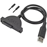PrimeX Plus PX-2430 Notebook DVD USB &Ccedil;evirici, Notebook CD/DVD Harici Bağlama Kablosu, USB 2.0 Mini SATA D&ouml;n&uuml;şt&uuml;r&uuml;c&uuml;, 9.5mm 9