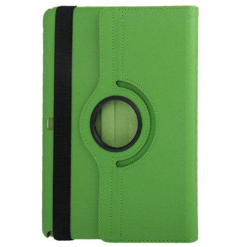 gada – 3in1 Set: Samsung Galaxy Note 10.1 P600 2014 Edition – 360° drehbare Leder-Imitat tasche mit praktischer Standfunktion inkl. kostenloser Displayfolie und Touch Pen grün - 6