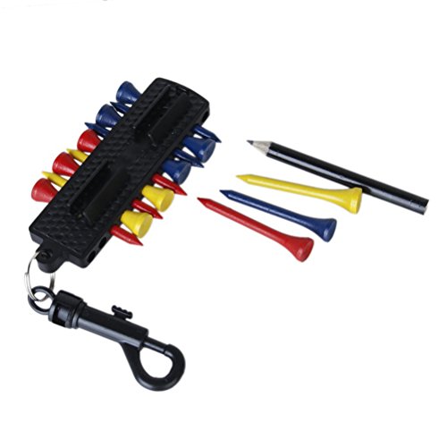 Rosenice-Golf-Tee-Holder12-Golf-Tees2-Golf-Ball-Markers1-Divot-Tool1-Golf-Pencil-Set-With-Keychain
