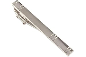 N-K Formal Men's Fashion Alloy Metal Silver Simple Necktie Tie Pin Bar Clasp Clip Business Wedding Suit New Year's Gift Durable