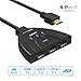Price comparison product image Portta HDMI v1.4 Switch Umschalter 3 Port 3x1 Pigtail Intelligent Auto mit einem festen HDMI Kabel Unterstützung 1080p 4k x 2k