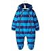 Joules Baby-Boys Charlie Snowsuit, Blue (Azure Stripe), 3-6 Months