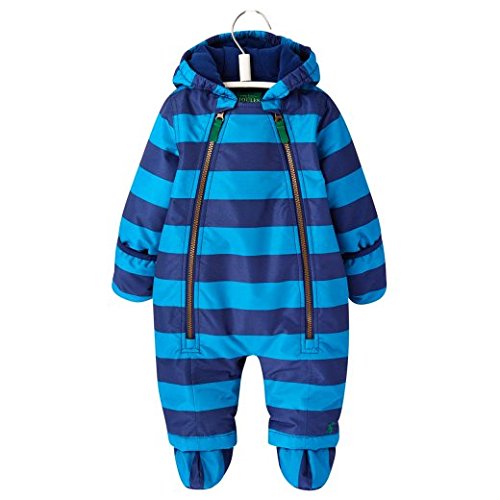 Joules Baby-Boys Charlie Snowsuit, Blue (Azure Stripe), 3-6 Months