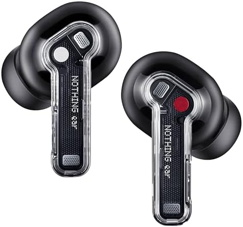 Nothing Ear cuffie bluetooth con Audio Hi-Res, Cancellazione attiva del rumore intelligente, Equalizzatore avanzato e fino a 40.5 ore di ascolto - Nero