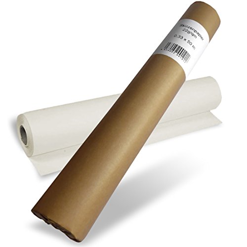 POLYTEKT - Skizzenrolle Skizzenpapier 22g 33cm x 50m