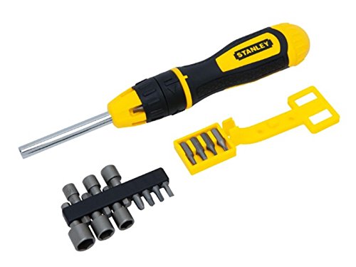 Stanley Multi-Bit Ratschenschraubendreher Set, 20 teilig, SL/PH/TX/SQ/Steckschlüssel, mit Bithalter, STHT0-62574 - 4