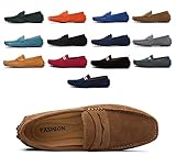 Absatzform: Flach AARDIMI Herren Mokassins Bootsschuhe Wildleder Loafers Schuhe Flache Fahren Halbschuhe Beiläufig Slippers Hausschuh (41 EU, Z-Khaki)