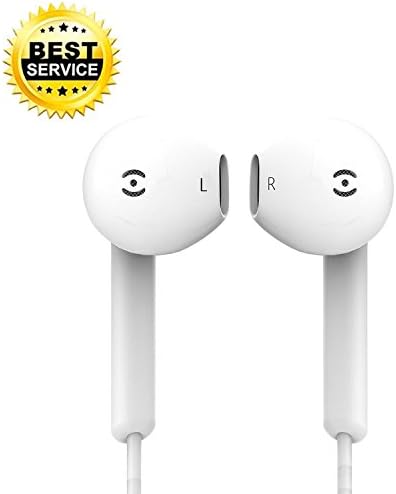 Vaken Wired Earbuds, In Ear Earphones with Microphone Stereo Headphone for iPhone 6s 6 5s Se 5 5c 4s Plus Android Galaxy Edge S8 S7 S6 S5 S4 Note 1 2 3 4 7 (1 pack)