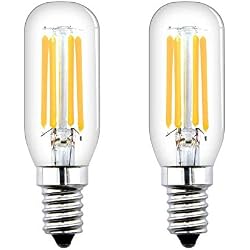 Bonlux 4W E14 Ampoule LED T26 Filament Tubulaire Petit Culot à Vis E14 Frigo LED Equivalent à l'ampoule halogène 40W pour Réfrigérateur/Congélateur/Micro-ondes/Hotte(2pcs, Blanc Chaud 2700K)