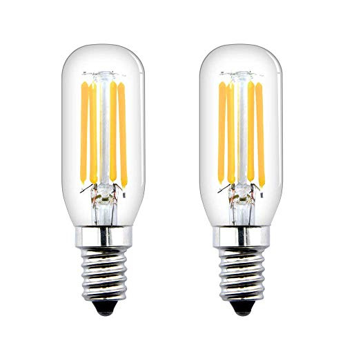 Bonlux 4W E14 Ampoule LED T26 Filament Tubulaire Petit Culot à Vis E14 Frigo LED Equivalent à l'ampoule halogène 40W pour Réfrigérateur/Congélateur/Micro-ondes/Hotte(2pcs, Blanc Chaud 2700K)