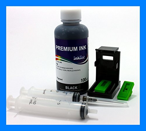 ?it ricarica cartucce HP N° 302 nero, Inchiostro Stampa Continua di altà qualità + refill clip