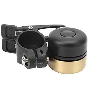 Bicycle Horn, Bike Bell Light and Simple Portable for Mountain Bikes for Road Bikes for Cycling Enthusiasts Cycling Enthusiasts for Outdoor(Brushed Gold)