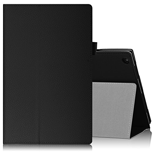 Alldaymall 10 Zoll (10.1″) Tablet Hülle Case iBetter Slim Fit Folio Premium PU Kunstleder Schutzhülle Tasche Etui Smart Cover mit Ständerfunktion für Alldaymall 10 Zoll (10.1″) Tablet-PC,Schwarz - 2