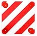 Produktbild WARNTAFEL Warnschild aus Kunststoff stabil rot-weiß gestreift reflektierend 50x50 cm mit Rückstrahlern für Wohnmobil Heckträger Bootträger Gepäckträger Fahrradträger / Entspricht den EU Vorschriften (ausgenommen Spanien und Italien!)