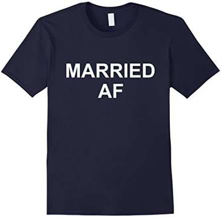 Men's Married AF T-Shirt - Just Married Shirt 2XL Navy