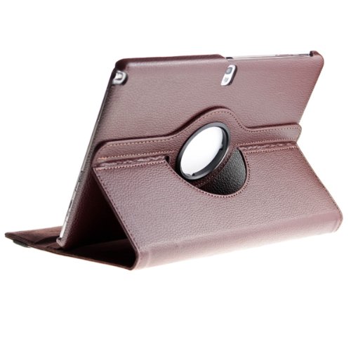 SVS-Trade Samsung Galaxy Note 2014 Edition 360 ° rotierbare Schutz Tasche Smart Cover 10.1 Zoll (Braun) - 2