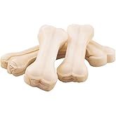 Natural White Press Dog Chew Bone 7.5cm in 5 (7.5cm, Without Sweetener)