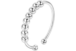 WeddHuis Anello Donna Regolabile, Nodo, Zircone Argento Antistress