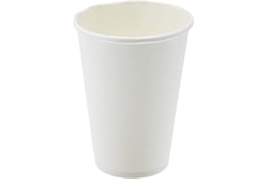 HEKU 30903 : 50 gobelets en carton blanc 0,2 l fibre vierge avec revêtement.