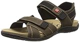 Bei diesem formschönen Schuh der Marke Rieker handelt es sich um ein Modell aus der Kategorie Sandalen. Diese Herrenschuhe in der Farbe Braun überzeugen durch ein klares Design und unterstreichen die aktuelle Schuhmode. Große Schuhe von Rieker lassen sich perfekt mit dem urbanen Modegeist kombinieren und verleihen jedem modernen aber auch einem klassisch-sportivem Outfit den passenden Schliff. Das Außenmaterial bei diesem Modell wurde aus Kunstleder hergestellt, als Innenmaterial wurde Textil ve