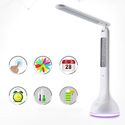 LED Touch Dimmer Desk Lamp USB Rechargeable Student Study Reading Lamp Foldable LED Desk Lamp with Calendar