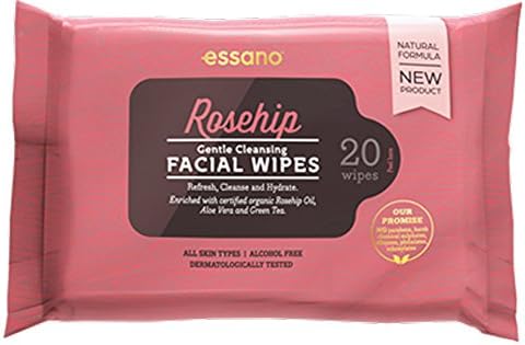 Essano Gentle Cleansing Facial Wipes, 20 Pack