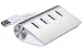 Price comparison product image Multi USB 3.0 4 Port Aluminum Hub with Shield Cable 5Gbps Apple Macbook/Air, Pro, Mac mini, iPad Laptop, Charging and Extension Super Speed Data Transfer, SD Card Reader, PS4, Xbox One, PC, USB Keyboard, TV Media Player, External Power, Surface Pro, USB Sound Card (Silver)