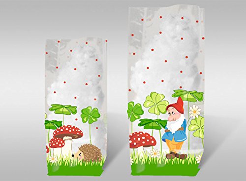 Ursus 5820000 – Geschenk – Bodenbeutel Glückspilze, circa 14.5 x 23.5 cm, 10 Stück - 2