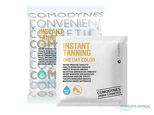 Comodynes - Instant Tanning ONE DAY COLOR - Lingettes Autobronzantes Pour les Jambes - Lot de 2 x 8 Lingettes