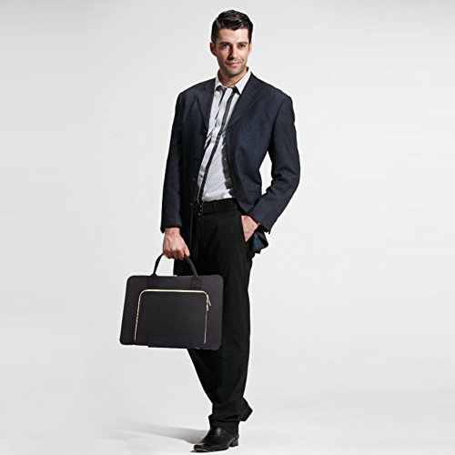 Tasche mit Zubehörfach für Laptop 33cm( 13,3Zoll ) von Colleer,Tasche mit Zubehörfach für Laptop 13,3Zoll (33cm ) von Colleer, Schutzhülle / Etui / Case für Microsoft Surface Pro 3/4 Tablet und 13“ MacBook Air (Schwarz, Laptop 13,3 Zoll (33cm )) - 4