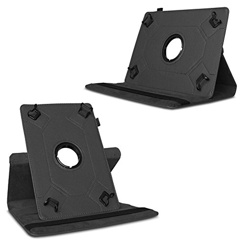 Medion Lifetab X10311 P9702 X10302 P10400 P10506 P10505 Tablet Universal Tablet Schutzhülle aus hochwertigem Kunstleder Hülle Tasche Standfunktion 360° Drehbar in der Farbe Schwarz Cover Case von UC-Express - 4