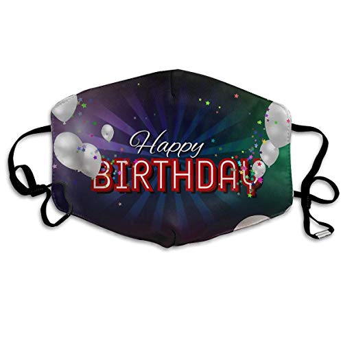 Preisvergleich Produktbild Anti Dust Face Mouth Cover Mask Happy Birthday Balloons Anti Pollution Breath Healthy Mask