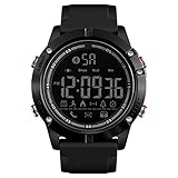 Longqi Fitness Schrittzähler LED Herren Armbanduhr mit Silikonband